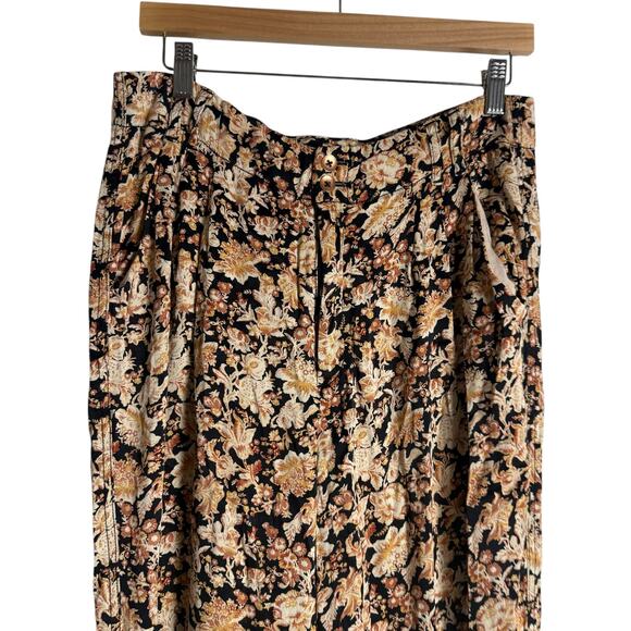 Anthropologie Diandra Floral Print High Rise Pleated Jogger Pants Size 10 - Picture 6 of 14